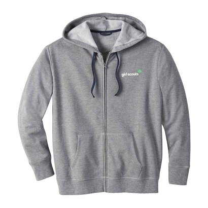 Trefoil Zip-Up Hoodie