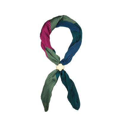 Official Pleated Color Block Scarf