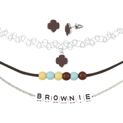 Brownie Earrings and Choker Set