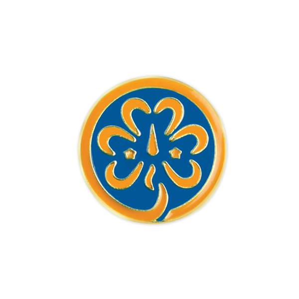 Girl Scout World Trefoil Pin