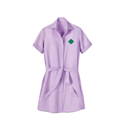 Lilac Chambray Shirt Dress