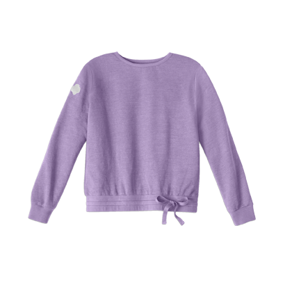 Velvet Drawstring Sweatshirt