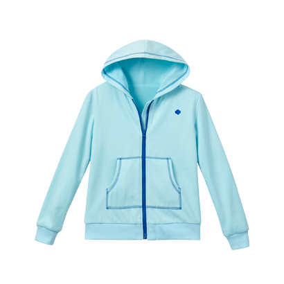 Sky Blue Zip-Up Hoodie