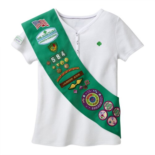 Girl scout junior sash diagram