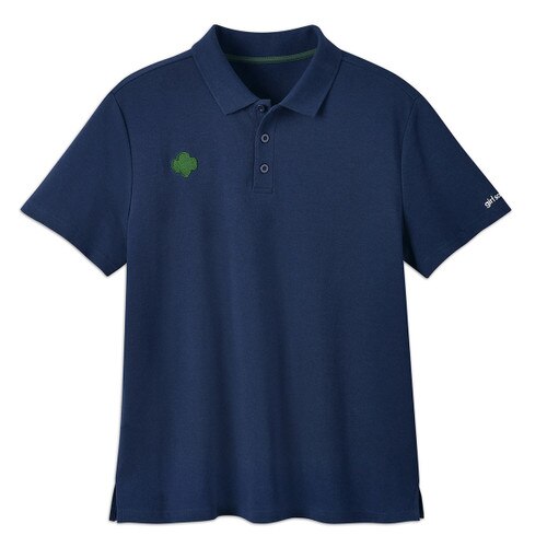 navy trefoil polo adult