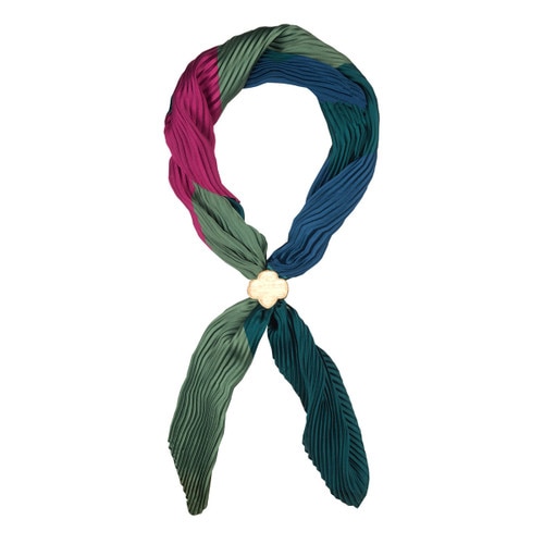 Official Pleated Color Block Scarf