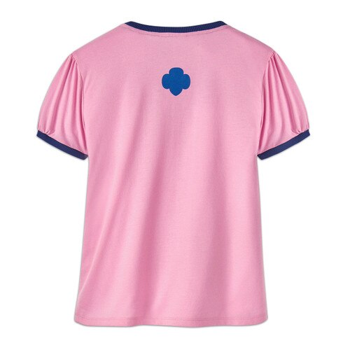 daisy puff sleeve ringer tee