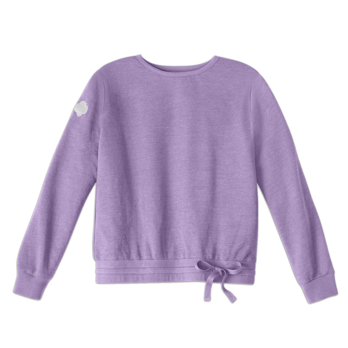Violet French Terry Drawstring Sweatshirt Girl Scout Shop