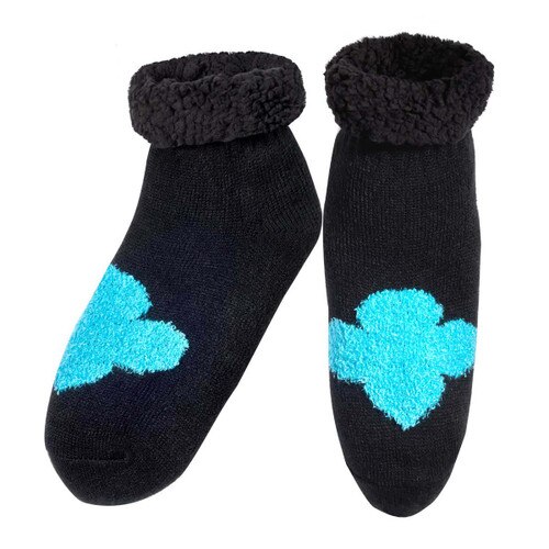 Fuzzy Trefoil Socks
