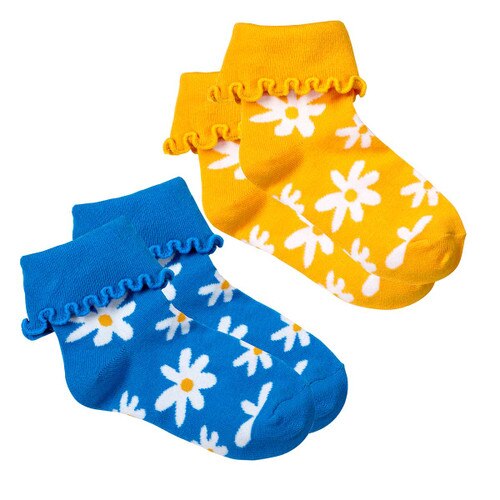 daisy cuff sock set of 2