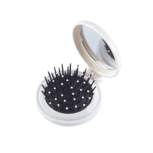 hair brush with compact