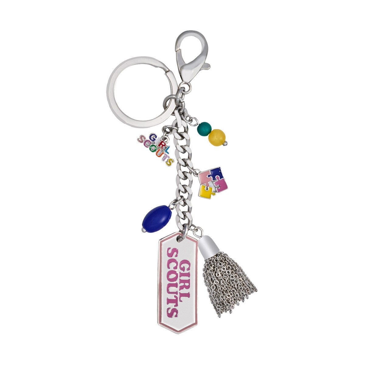 girl scouts charm keychain