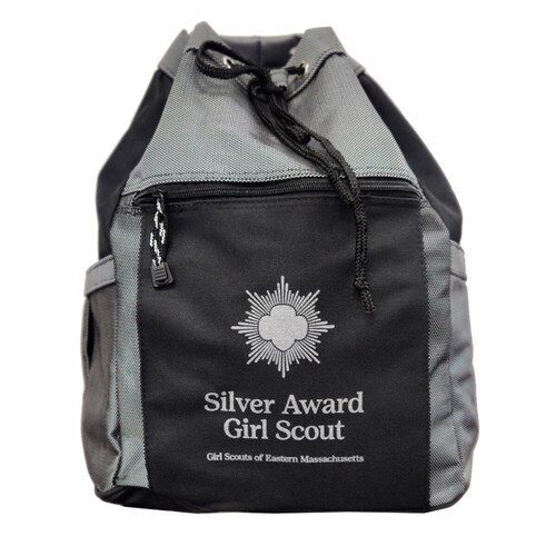 GSEMA Drawstring Backpack Silver an