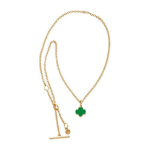 Girl Scout Charming Jewelry Collection Trefoil Charm Goldtone Necklace