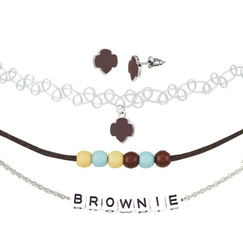 Brownie Earrings and Choker Set