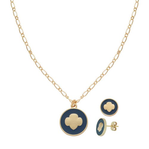 Trefoil Necklace and Earrings