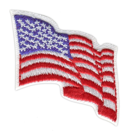 Wavy American Flag Patch