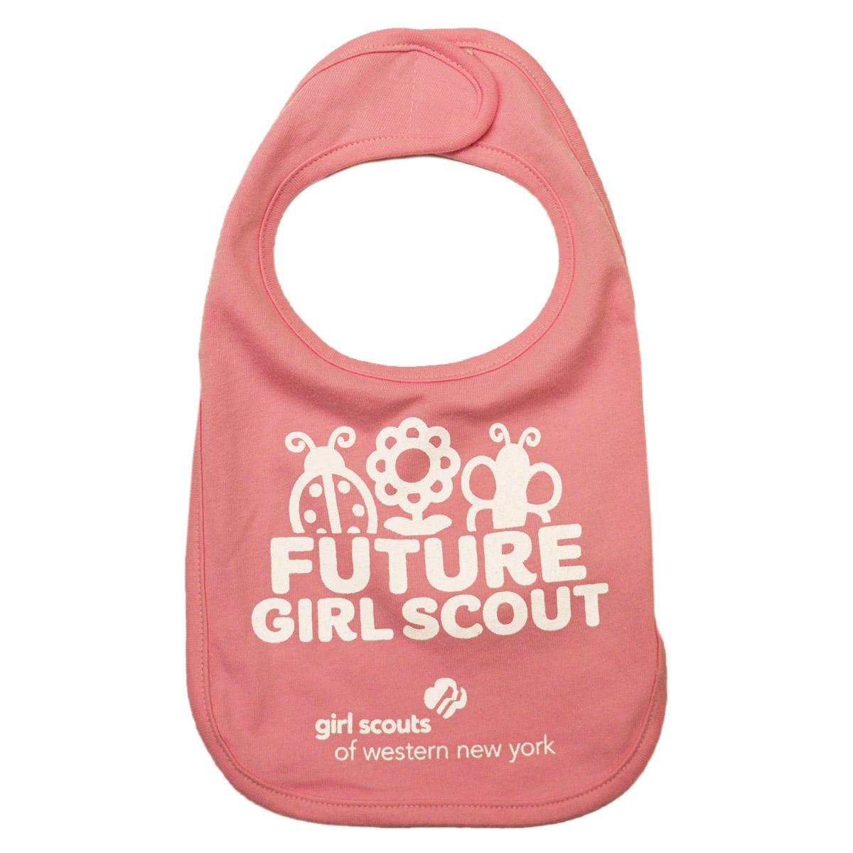 Western New York Future Girl Scout Pink Baby Bib