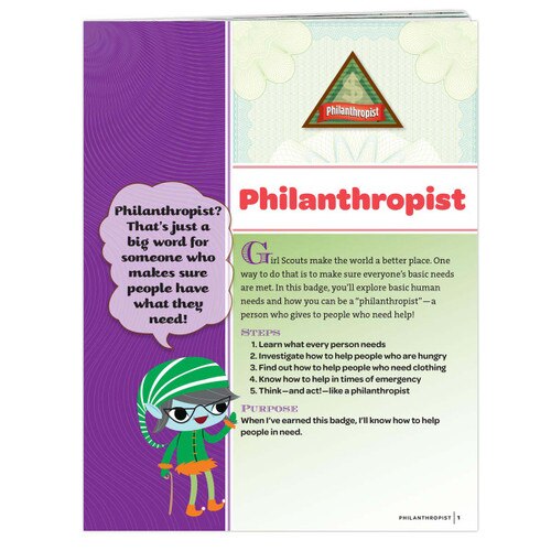 GSOH Brownie Philanthropist Badge R