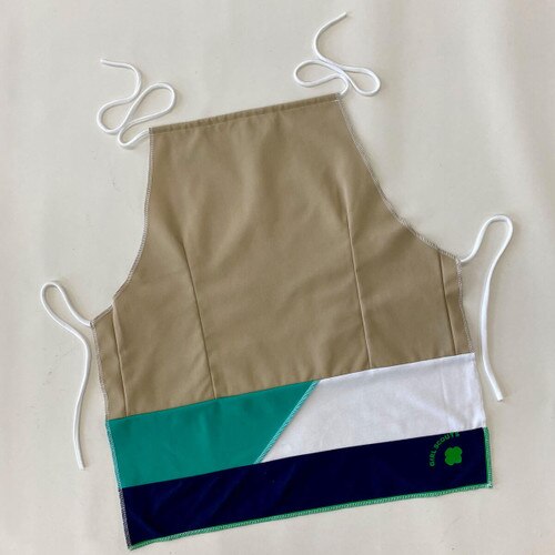 girl scout upcycled apron