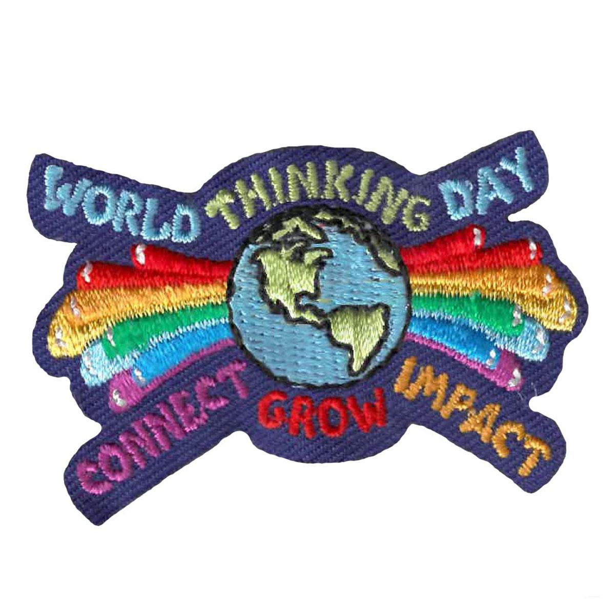 2013 World Friendship Thinking Day Girl Scout NEW Patch Badge Silk Screened 