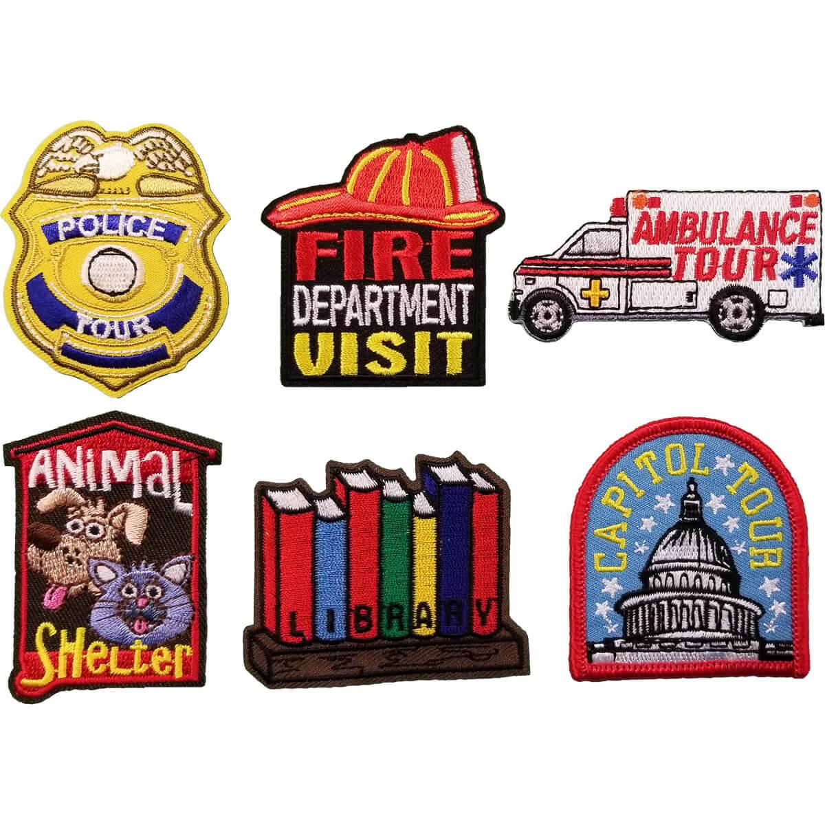 Girl Boy Cub ZOO TRIP Peacock Fun Patches Crests Badges SCOUT GUIDE Visit Tour 