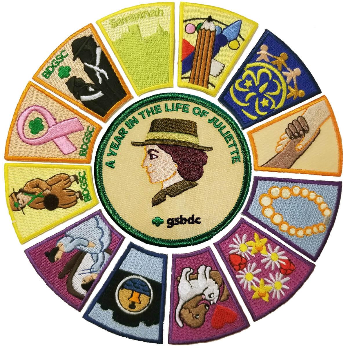 GSBDC Year in the Life 13 Patch Set Girl Scout Shop