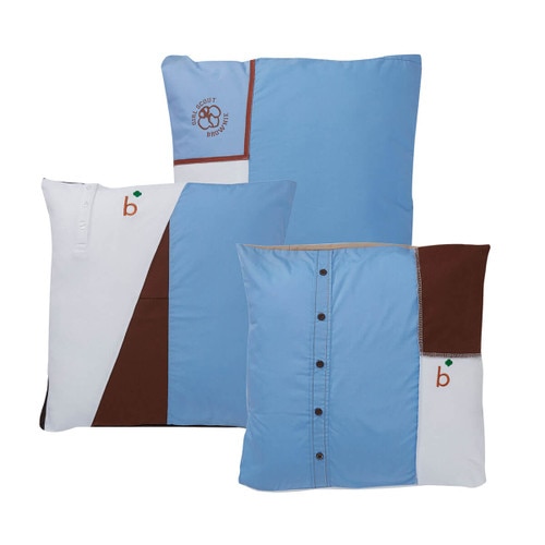 brownie upcycled pillow