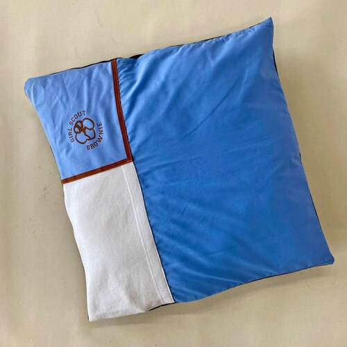brownie upcycled pillow