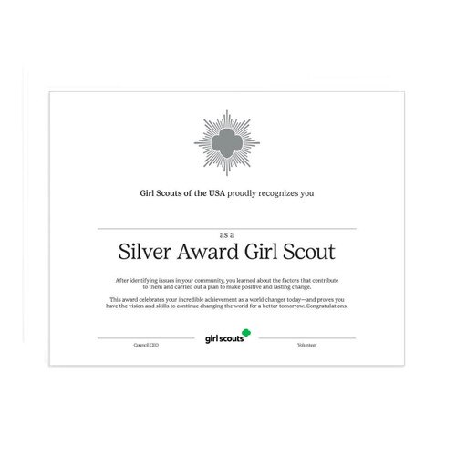 silver award certificates free printable