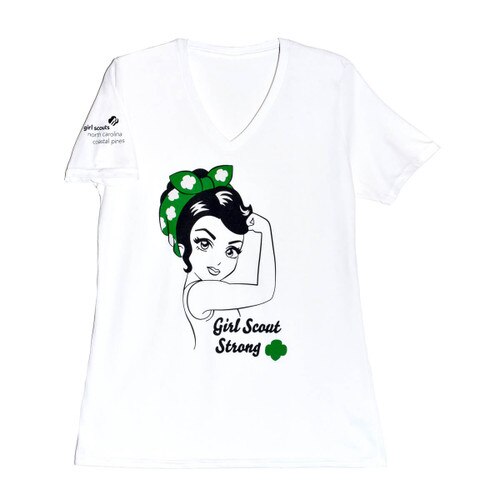 GSNCCP Girl Scout Strong V Neck T-S
