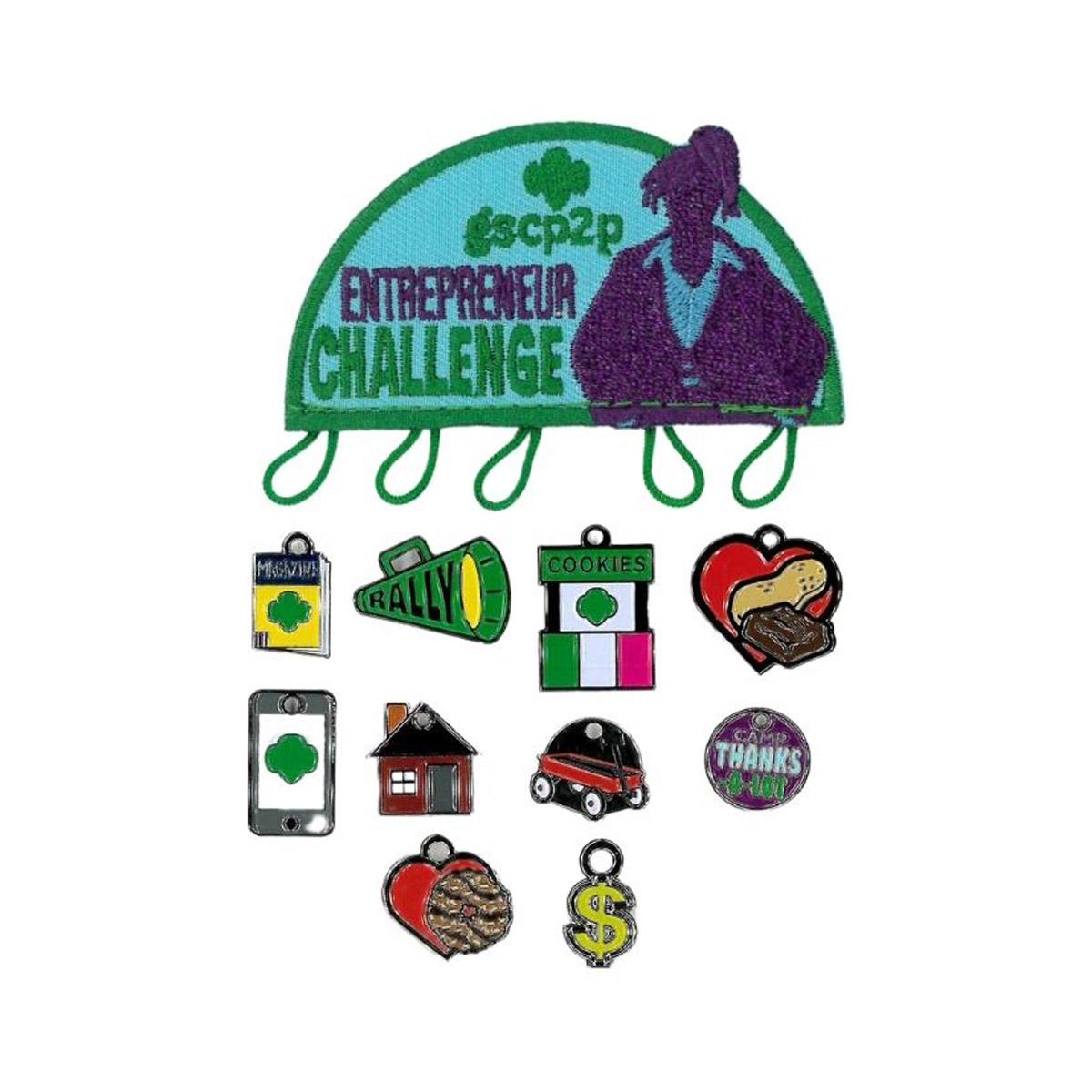 GSCP2P Entrepreneur Challenge Patch and Charms Girl Scout Shop