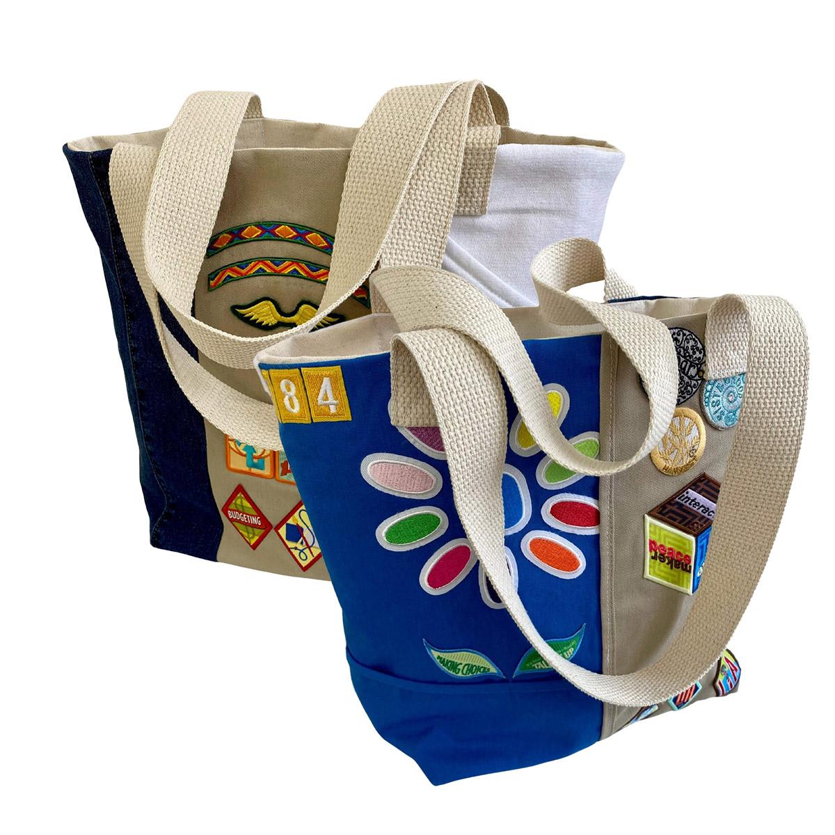 Custom Upcycled Girl Scout Uniform Tote Bag