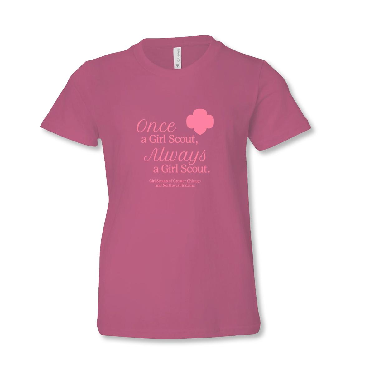 GSGCNWI Once A Girl Scout Youth T-Shirt | Girl Scout Shop