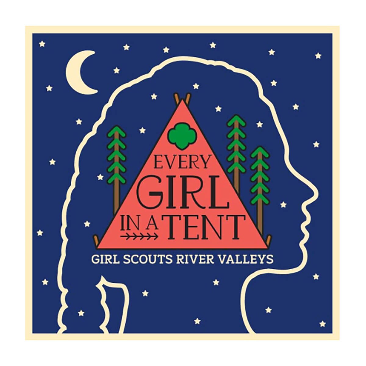GSRV Every Girl in a Tent Patch Girl Scout Shop