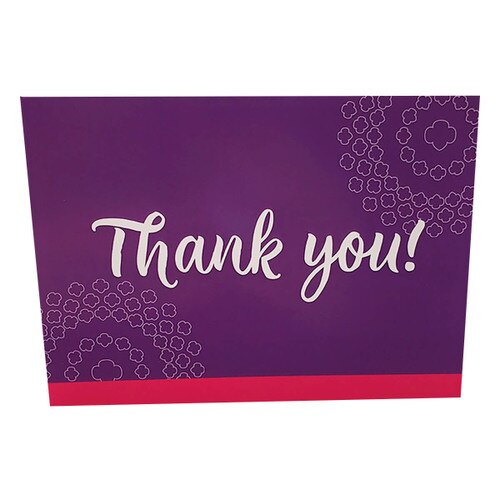 GSRV Purple Thank You Card