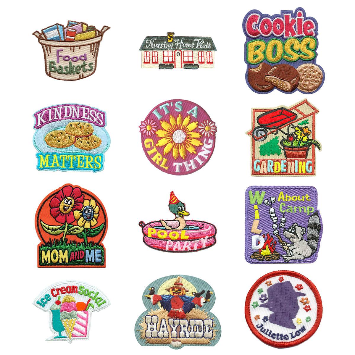 NEW VINTAGE 1991 GIRL SCOUT PATCH SKILLS DAY 1991 ROUND PATCH 