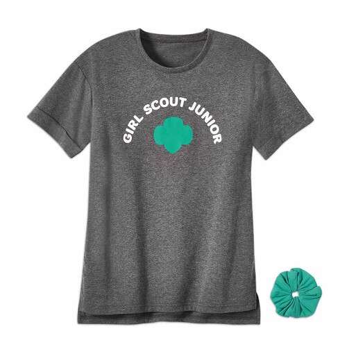 junior oversized tee and scrunchie