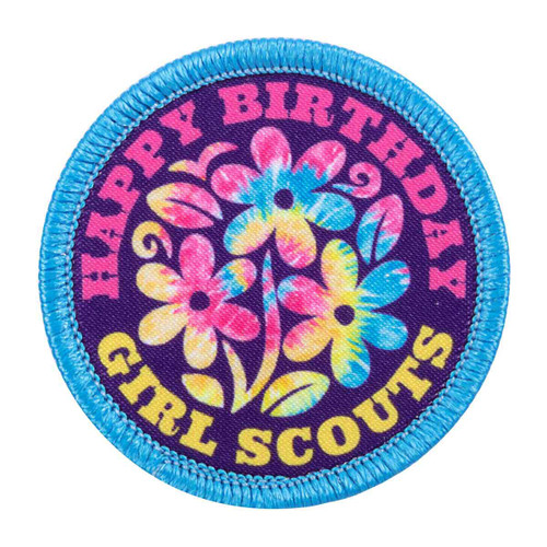 happy birthday tie dye flower patch