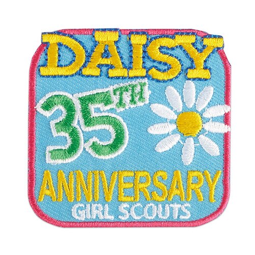 daisy 35th anniversary iron on patch