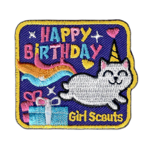 Unicorn Cat Birthday Fun Patch