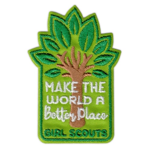 Girl Scouts Make the World a Better Place Iron-On Patch