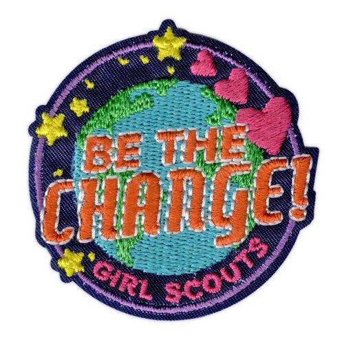 Girl Scouts Be the Change Iron-On Patch