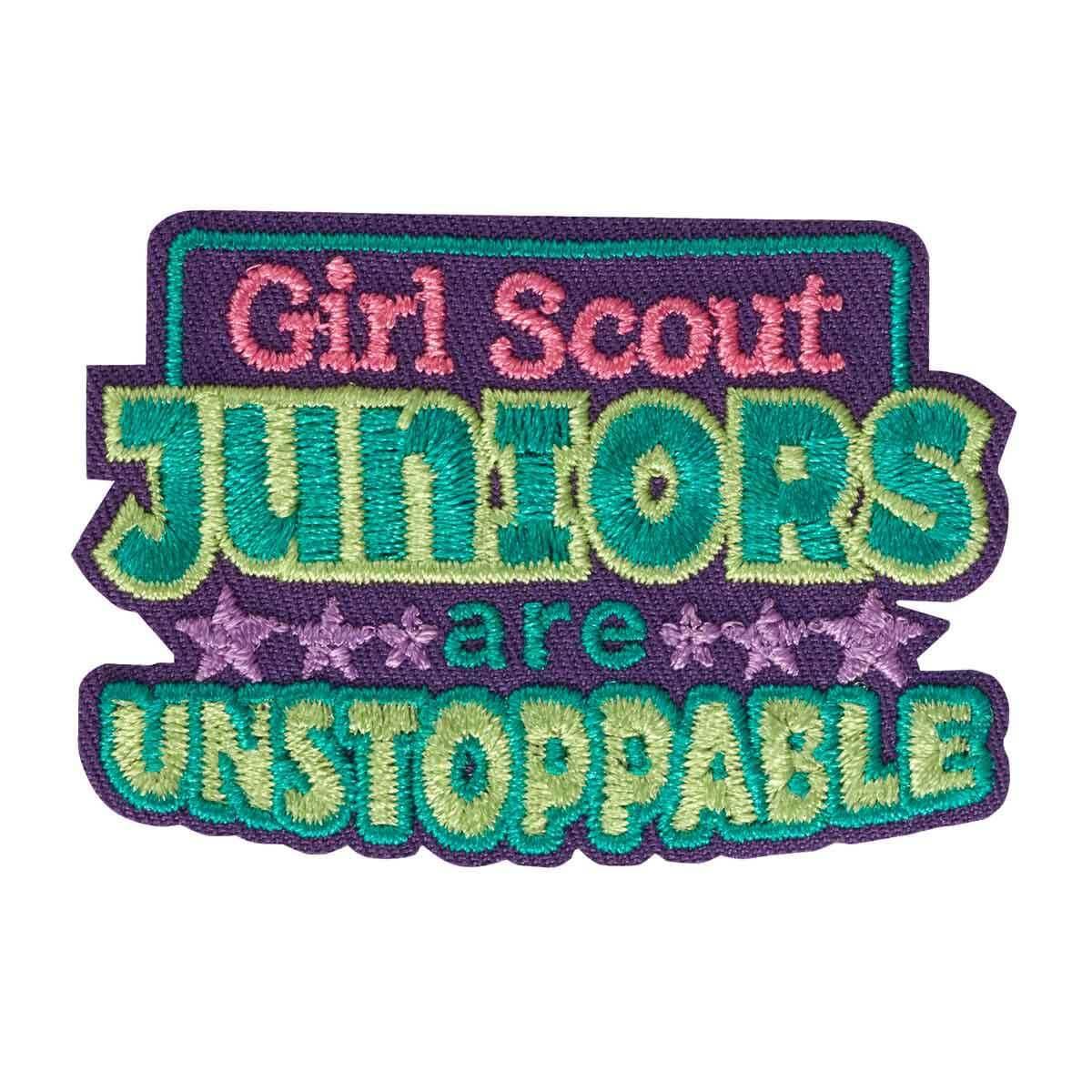 Juniors Are Unstoppable IronOn Patch Girl Scout Shop