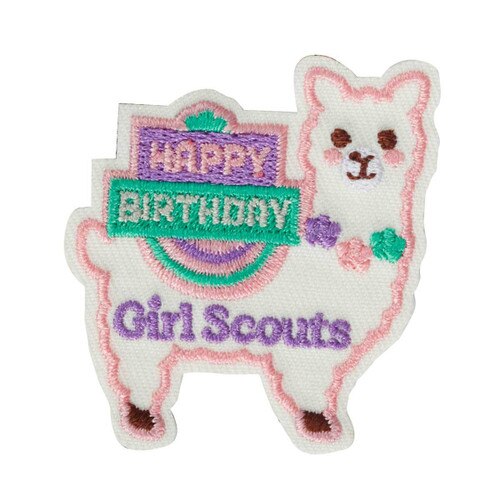 Llama Happy Birthday Iron-On Patch