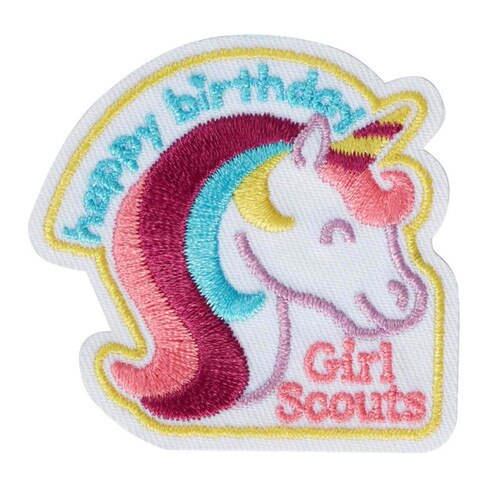 Unicorn Happy Birthday Iron-On Patc