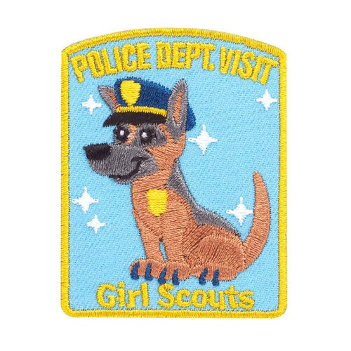 Police Dog Visit Iron-On Patch