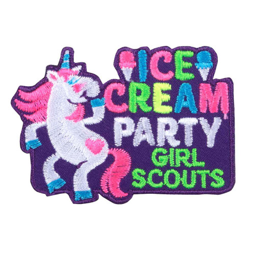 unicorn ice cream party patch