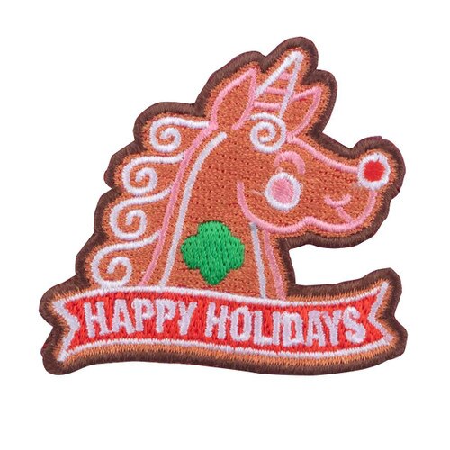 Gingerbread Unicorn Iron-On Patch