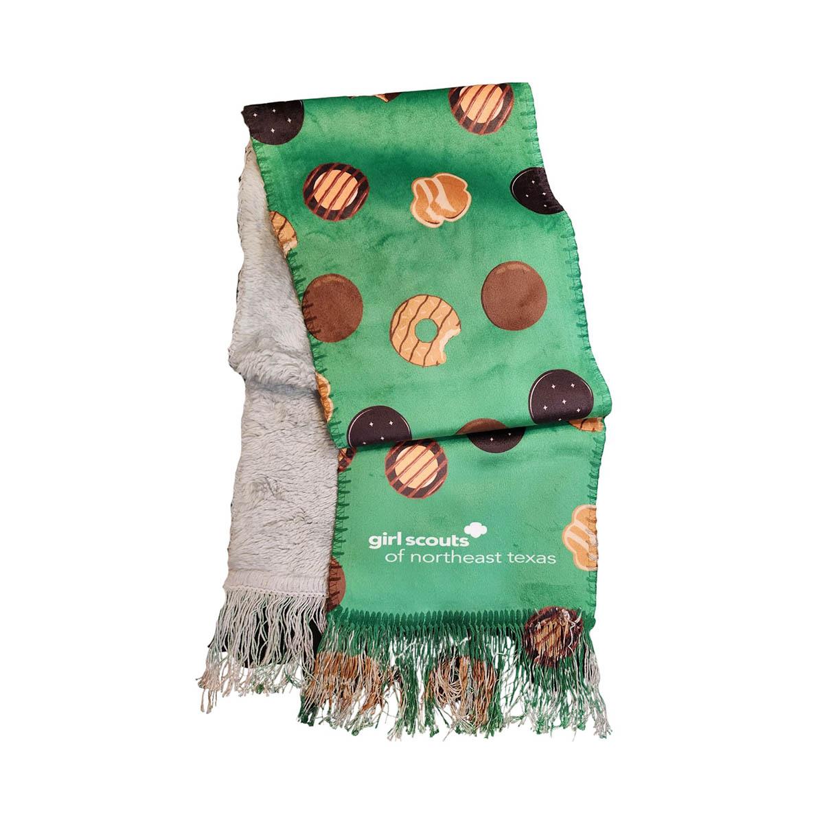 GSNETX Cookie Design Sherpa Scarf | Girl Scout Shop